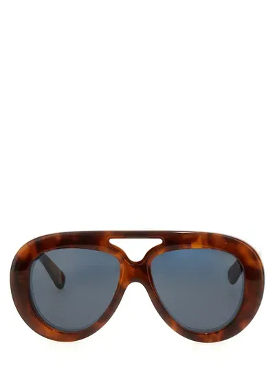 Loewe Spoiler Aviator Sunglasses In Brown