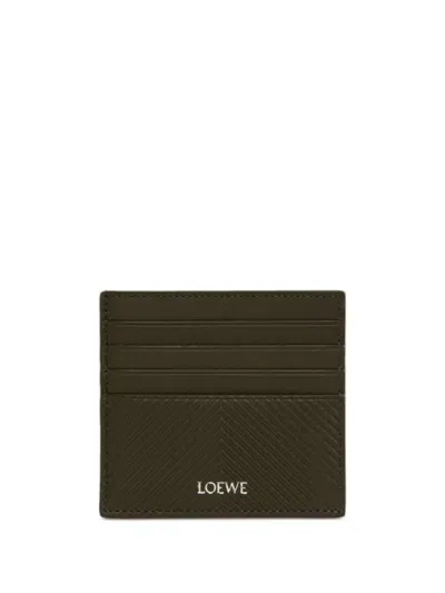 Loewe Stamped Card Holder In Green