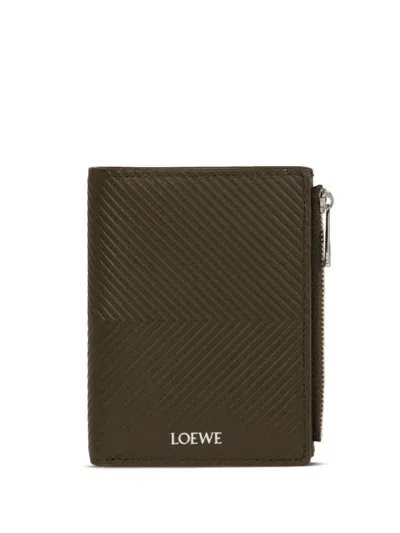 Loewe Stamped Wallet In Green