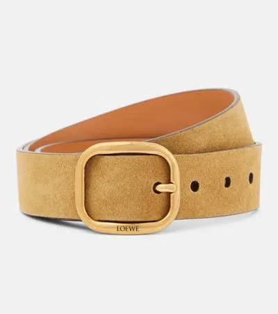 Loewe Suede Belt In Brown