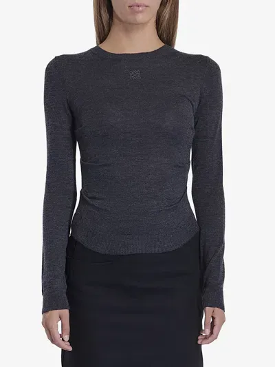 Loewe Sweater In Mixed Cashmere In Grey