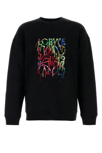 Loewe Sweatshirts In Blackmulticolor