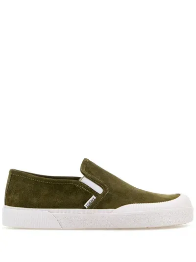 Loewe Terra Vulca Slip-on Sneakers In Green