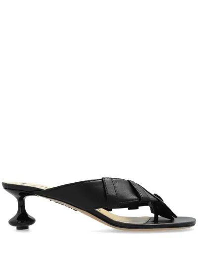 Loewe Toy 45mm Leather Sandals In Black