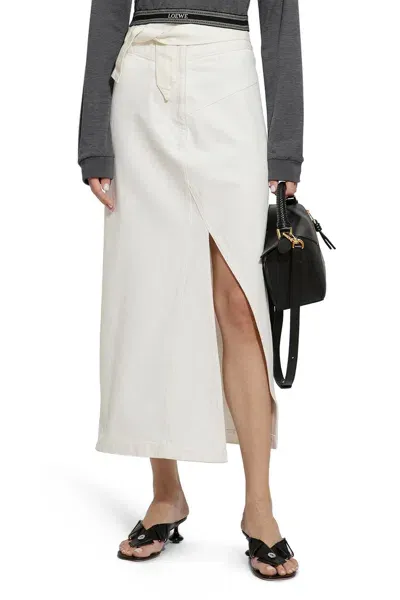 Loewe Woman White Skirts