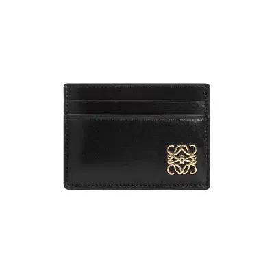 Loewe Women's Anagram Puffer Plain Cardholder In Black