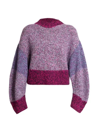 Loewe Wool-blend Marl Sweater In Pink Multi