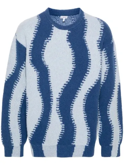 Loewe Wool Sweater In Light Blue