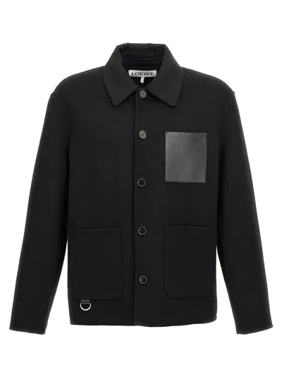 Loewe Utility Jacket Featuring D-ring Detail In Black