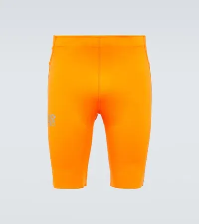 Loewe X On Logo Biker Shorts In Orange