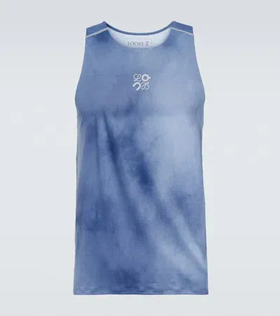 Loewe X On Performance Tie-dye Tank Top In Blue