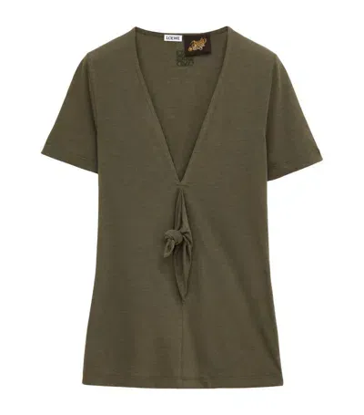 Loewe Cotton Blend T-shirt In Green