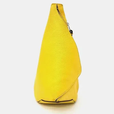 Pre-owned Loewe Yellow Leather Anton Sling Bag