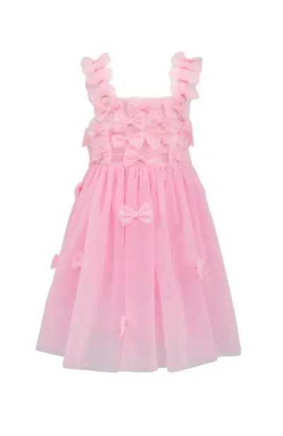 Lola + The Boys Babies'  3d Pink Bows Tank Dress