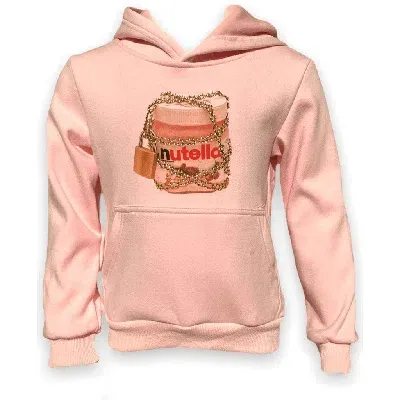 Lola + The Boys Kids'  Forbidden Nutella Hoodie In Pink