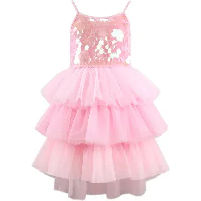 Lola + The Boys Babies'  Rose Magic Paillette Dress In Pink