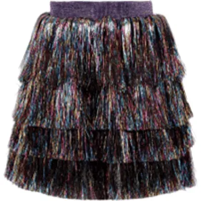 Lola + The Boys Babies'  Shimmer Tinsel Party Skirt In Multicolor