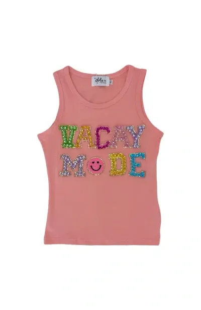 Lola + The Boys Babies'  Vacay Mode Crystal Tank In Pink