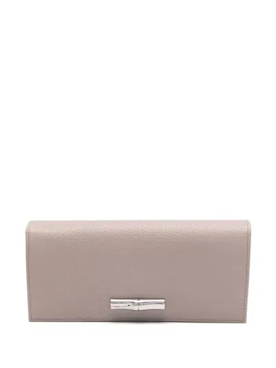 Longchamp Le Roseau Flap Wallet In Neutrals