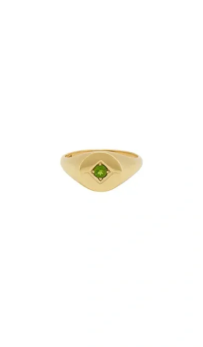 Loren Stewart Baby Deco Signet Ring In Gold