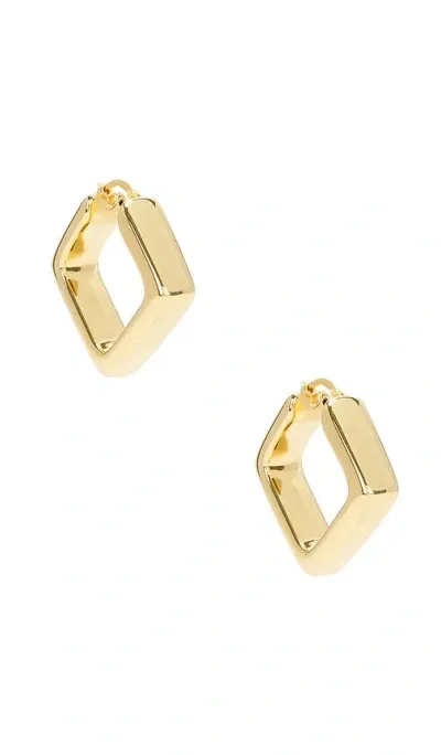 Loren Stewart Rhombus Hoop Earrings In Vermeil