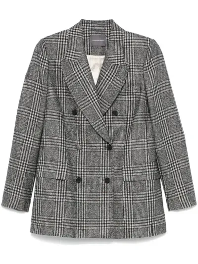 Lorena Antoniazzi Checked Blazer In Grey