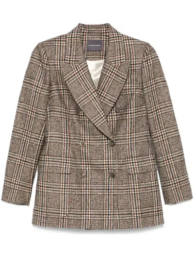 Lorena Antoniazzi Checked Blazer In Neutrals