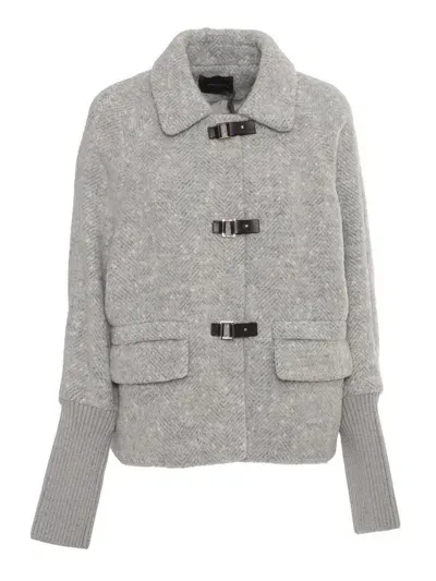 Lorena Antoniazzi Coat In Gray