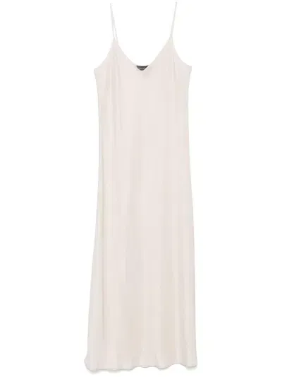 Lorena Antoniazzi V-neck Slip Dress In Nude