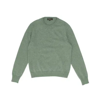 Loro Piana Crewneck Knit Sweater In Green