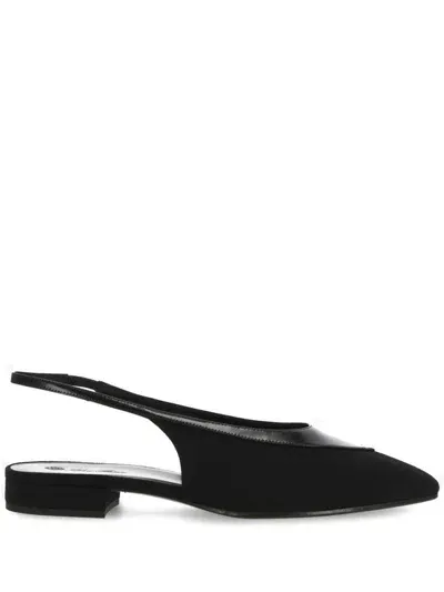 Loro Piana Rebecca Slingback Ballerina Flats In Black