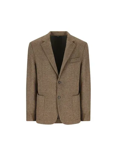 Loro Piana Single Breasted Jacket In Brown