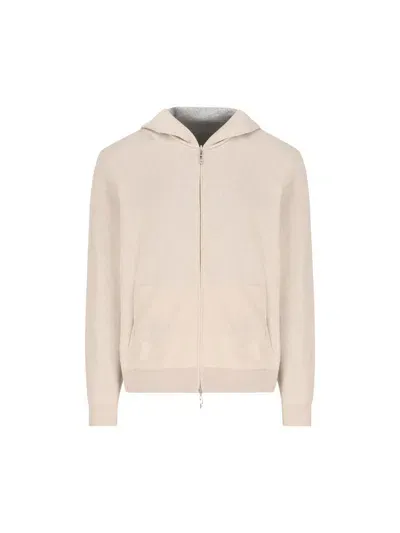 Loro Piana Zip Up Reversible Hoodie In Multi