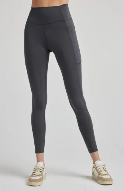 Losano Essential Pocket Legging In Charcoal