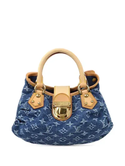 Pre-owned Louis Vuitton 2005 Mini Pleaty Handbag In Blue