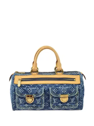 Pre-owned Louis Vuitton 2005 Neo Speedy Handbag In Blue