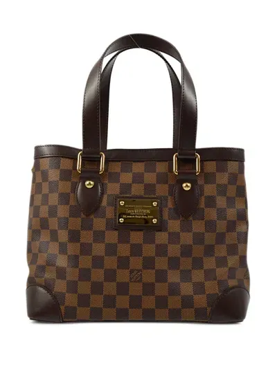 Pre-owned Louis Vuitton 2007 Hampstead Pm Tote Handbag In Brown