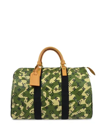 Pre-owned Louis Vuitton 2008 Speedy 35 Handbag In Green