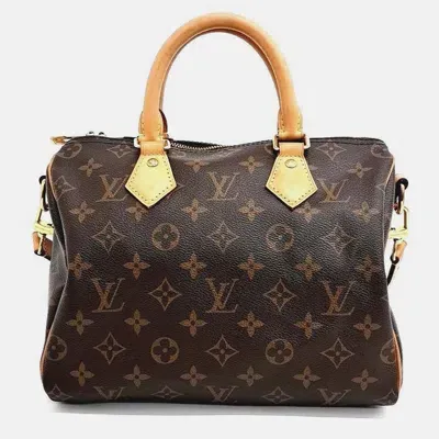 Pre-owned Louis Vuitton Bandouliere Speedy 25 Bag In Brown