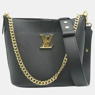 Pre-owned Louis Vuitton Black Grained Calf Leather Rock & Walk Bag