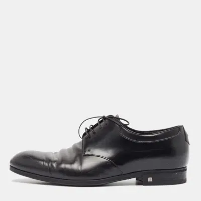 Pre-owned Louis Vuitton Black Leather Lace Up Oxford Size 41