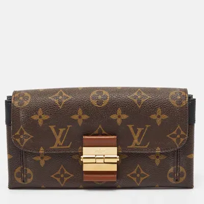 Pre-owned Louis Vuitton Black Monogram Canvas Elysee Wallet