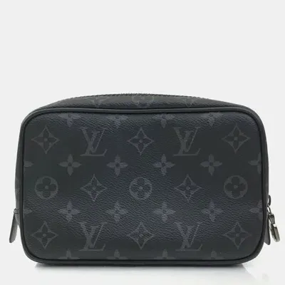 Pre-owned Louis Vuitton Black Monogram Eclipse Toiletry Pouch Bag