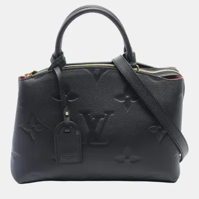 Pre-owned Louis Vuitton Black Monogram Empreinte Leather Petit Palais Pm Handbag