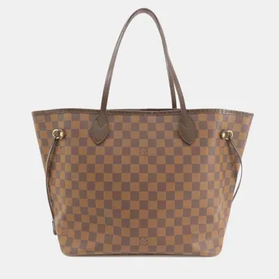 Pre-owned Louis Vuitton Brown Canvas Mm Neverfull Tote Bag