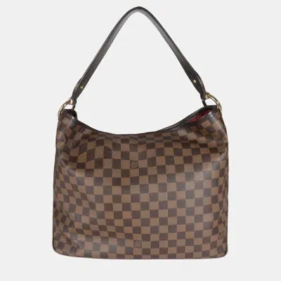 Pre-owned Louis Vuitton Brown Damier Ebene Canvas Delightful Pm Hobo Bag