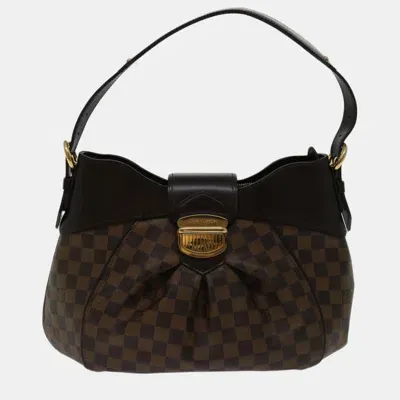 Pre-owned Louis Vuitton Brown Damier Ebene Canvas Sistina Hobo Bag