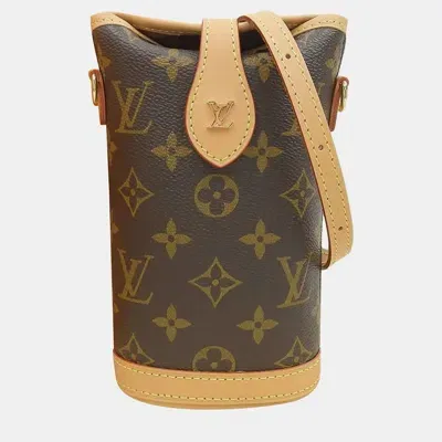 Pre-owned Louis Vuitton Brown Monogram Canvas Fold Me Pouch Bag