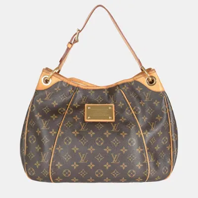 Pre-owned Louis Vuitton Brown Monogram Canvas Galliera Pm Hobo Bag