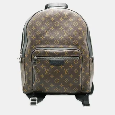 Pre-owned Louis Vuitton Brown Monogram Canvas Macassar Josh Backpack